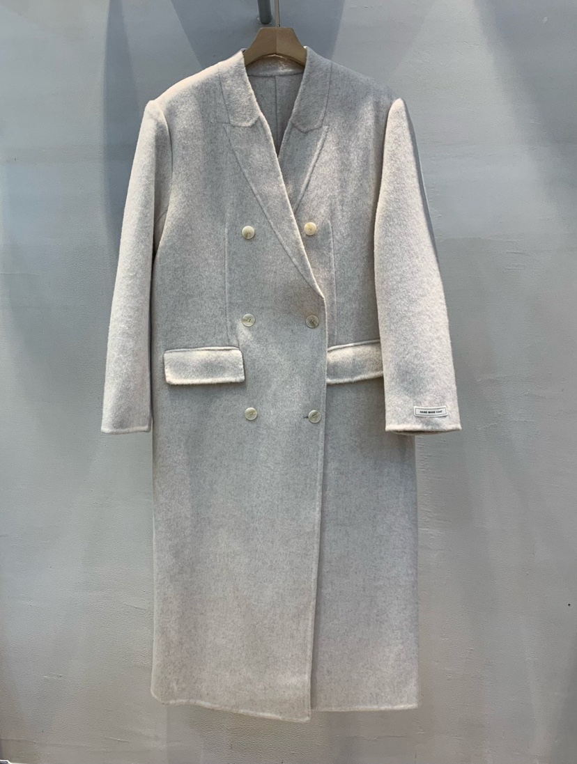 THE SIL韓國直郵㊣女士新款真品人氣休閑中長款大衣手工長款THE SIL/1 2ILLY中長款大衣圖色1