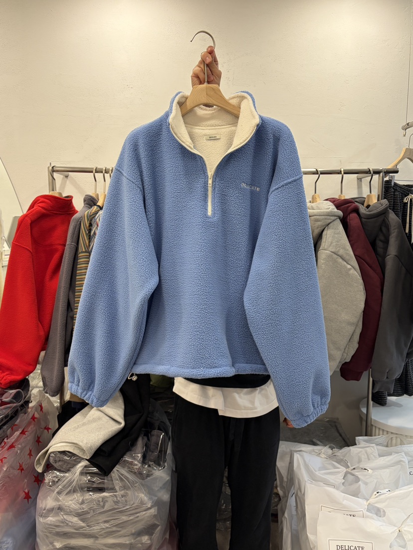DELICATE東大門㊣實拍女裝新品休閑時尚職業人氣推薦衛衣拉鏈DELICATE衛衣圖色2