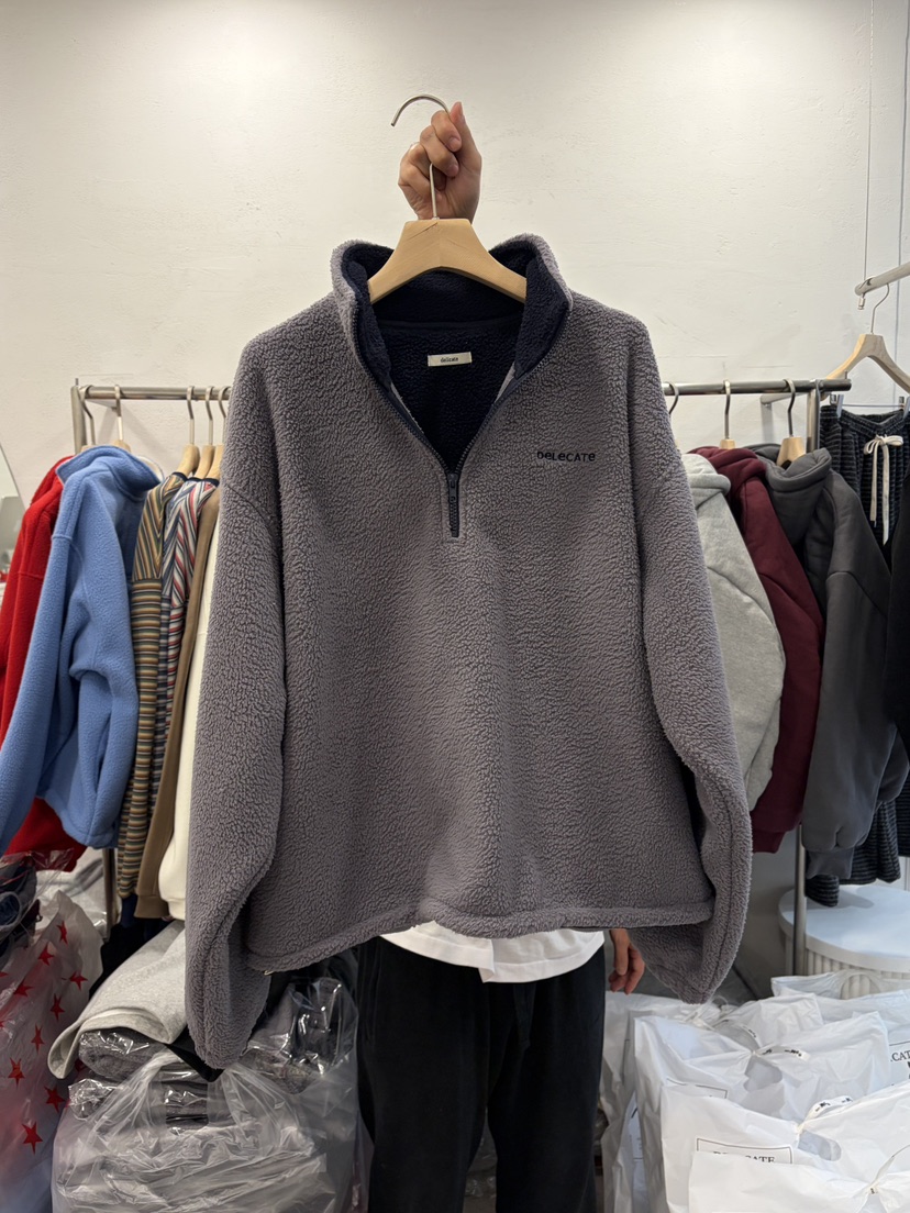 DELICATE東大門㊣實拍女裝新品休閑時尚職業人氣推薦衛衣拉鏈DELICATE衛衣圖色3