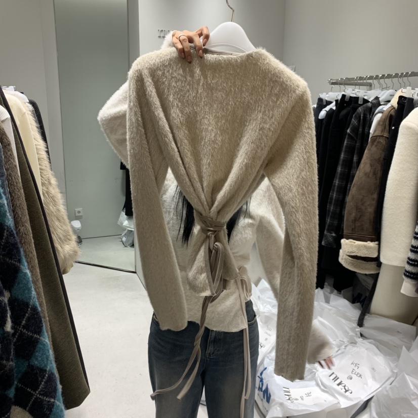 NUESE韓國直郵㊣女裝新款人氣時尚25秋冬真品推薦職業針織衫NUESE針織衫