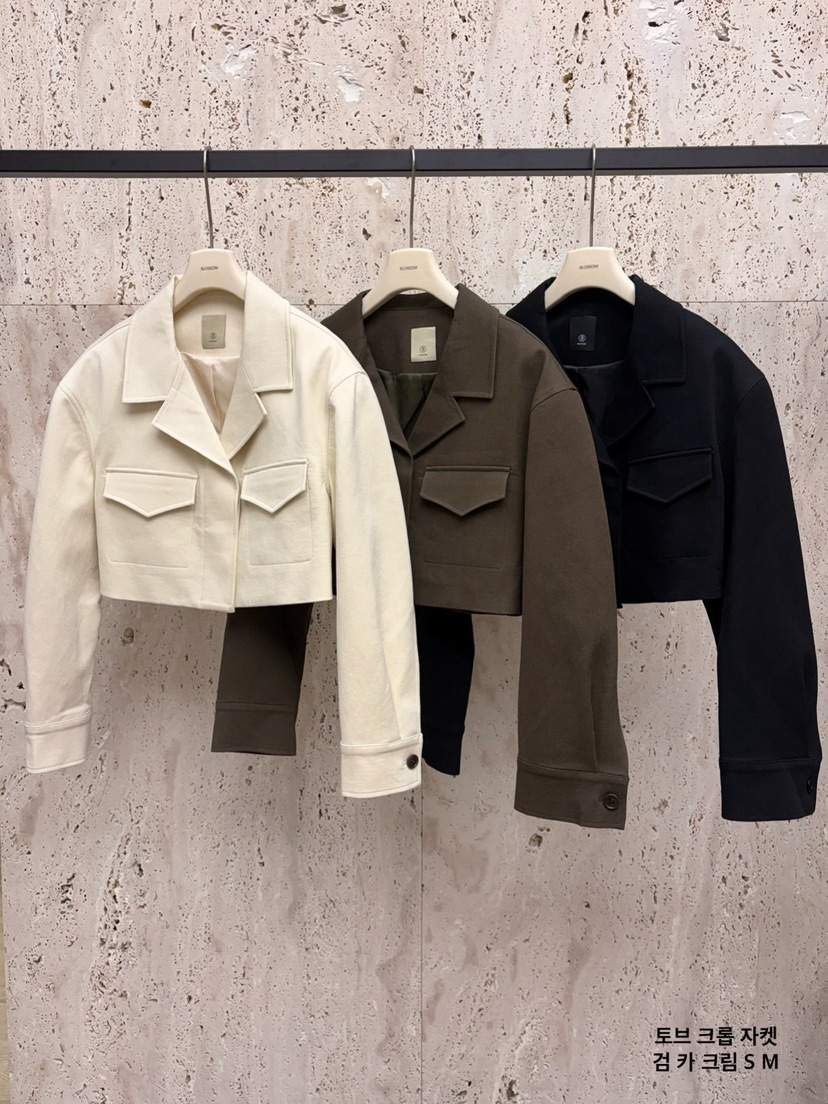 BLOSSOM韓國直郵㊣女裝新品真品休閑25秋冬推薦熱賣夾克短款BLOSSOM夾克