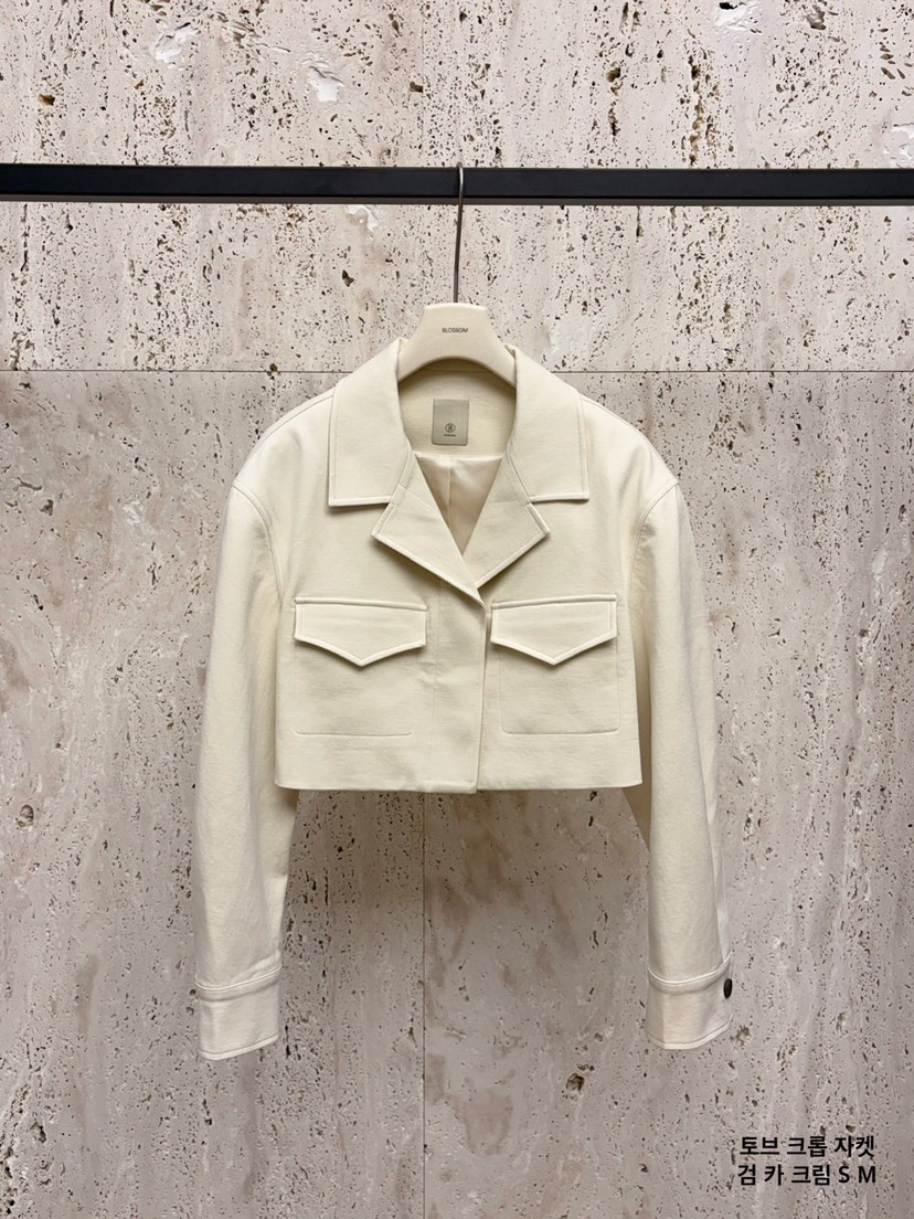 BLOSSOM韓國直郵㊣女裝新品真品休閑25秋冬推薦熱賣夾克短款BLOSSOM夾克圖色1