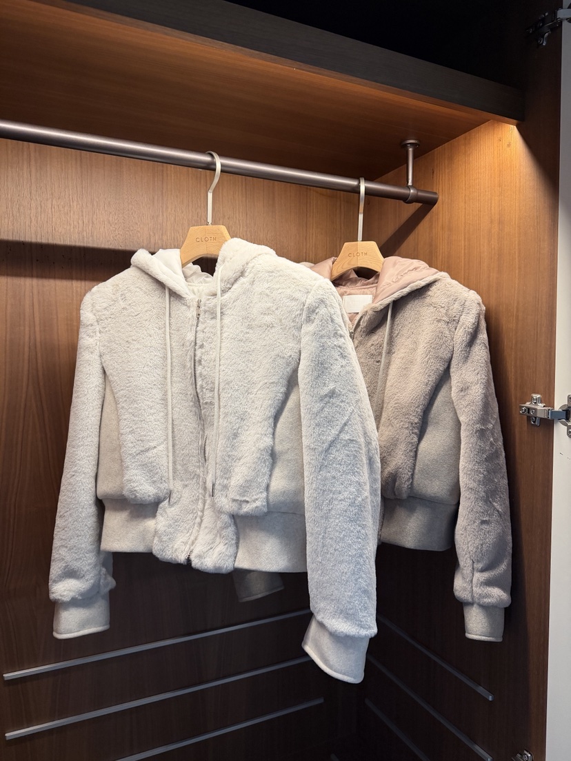 CLOTH東大門㊣直郵女士新品真品人氣職業時尚夾克貂皮連帽棉CLOTH夾克