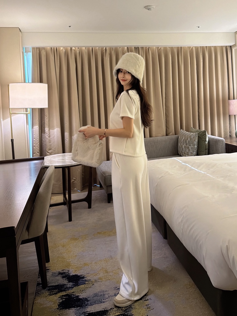 CLOTH韓國代購㊣女士新品熱賣休閑時尚職業人氣休閑褲加絨貂皮CLOTH休閑褲