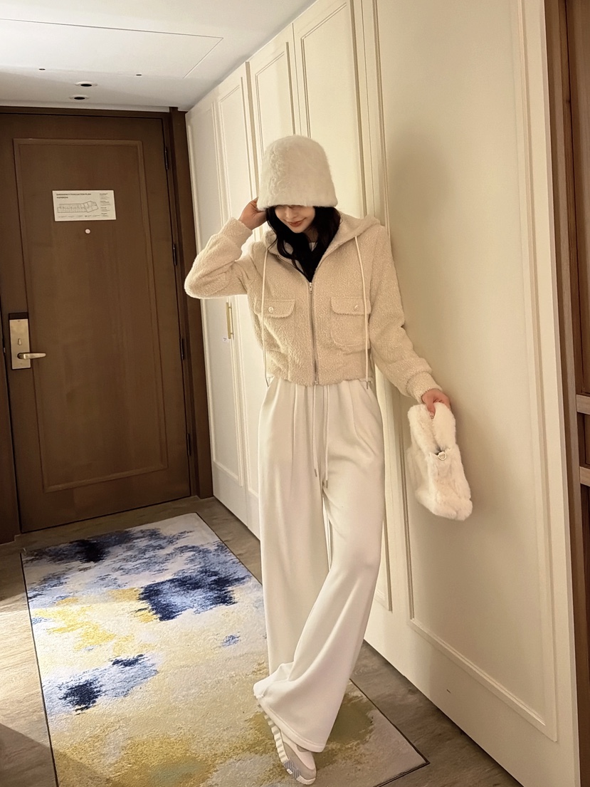 CLOTH韓國代購㊣女士新品熱賣休閑時尚職業人氣休閑褲加絨貂皮CLOTH休閑褲