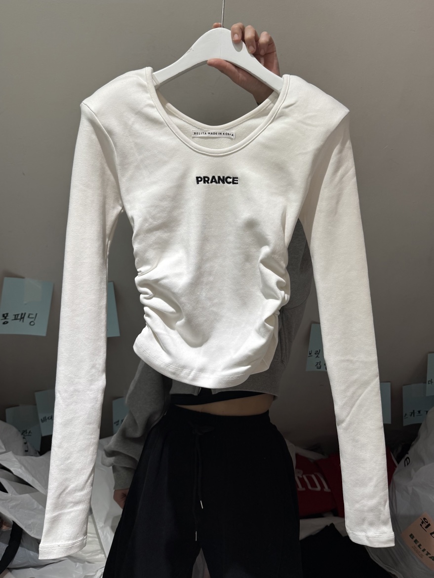 BELITA-L韓國代購㊣女士新品25秋冬時尚休閑推薦人氣長袖T恤BELITA-L長袖T恤圖色1
