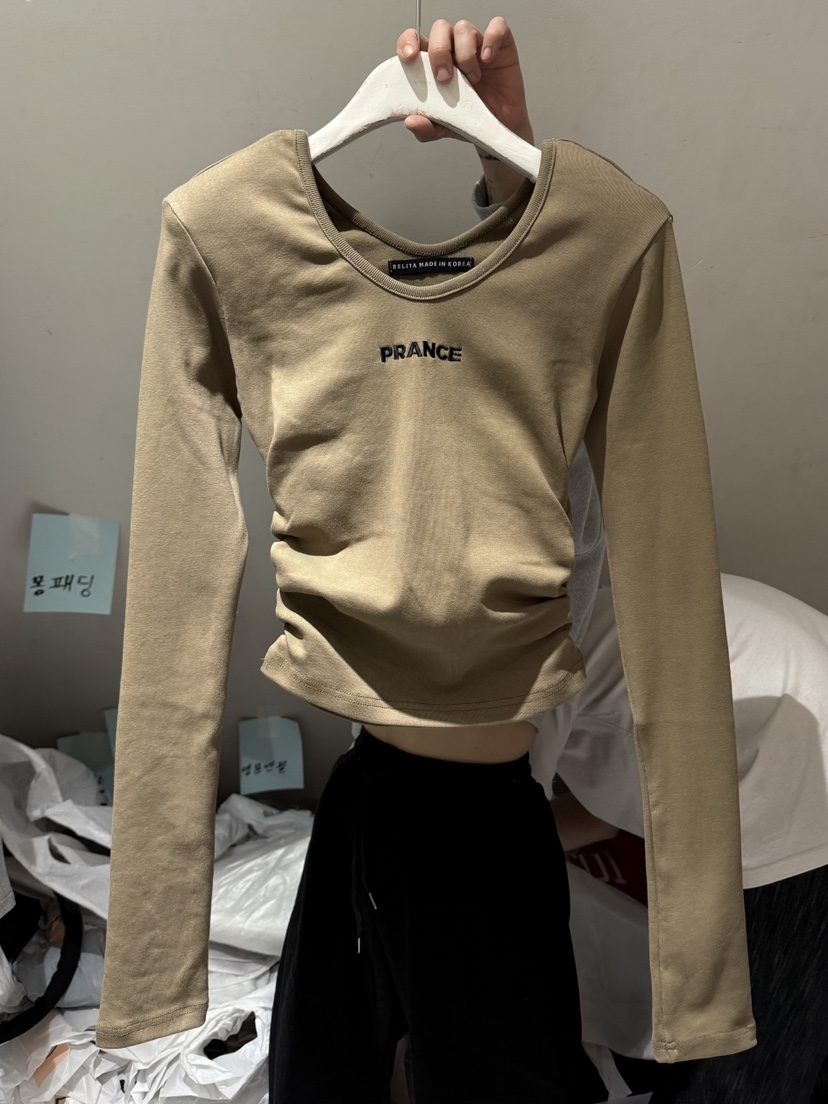 BELITA-L韓國代購㊣女士新品25秋冬時尚休閑推薦人氣長袖T恤BELITA-L長袖T恤圖色3