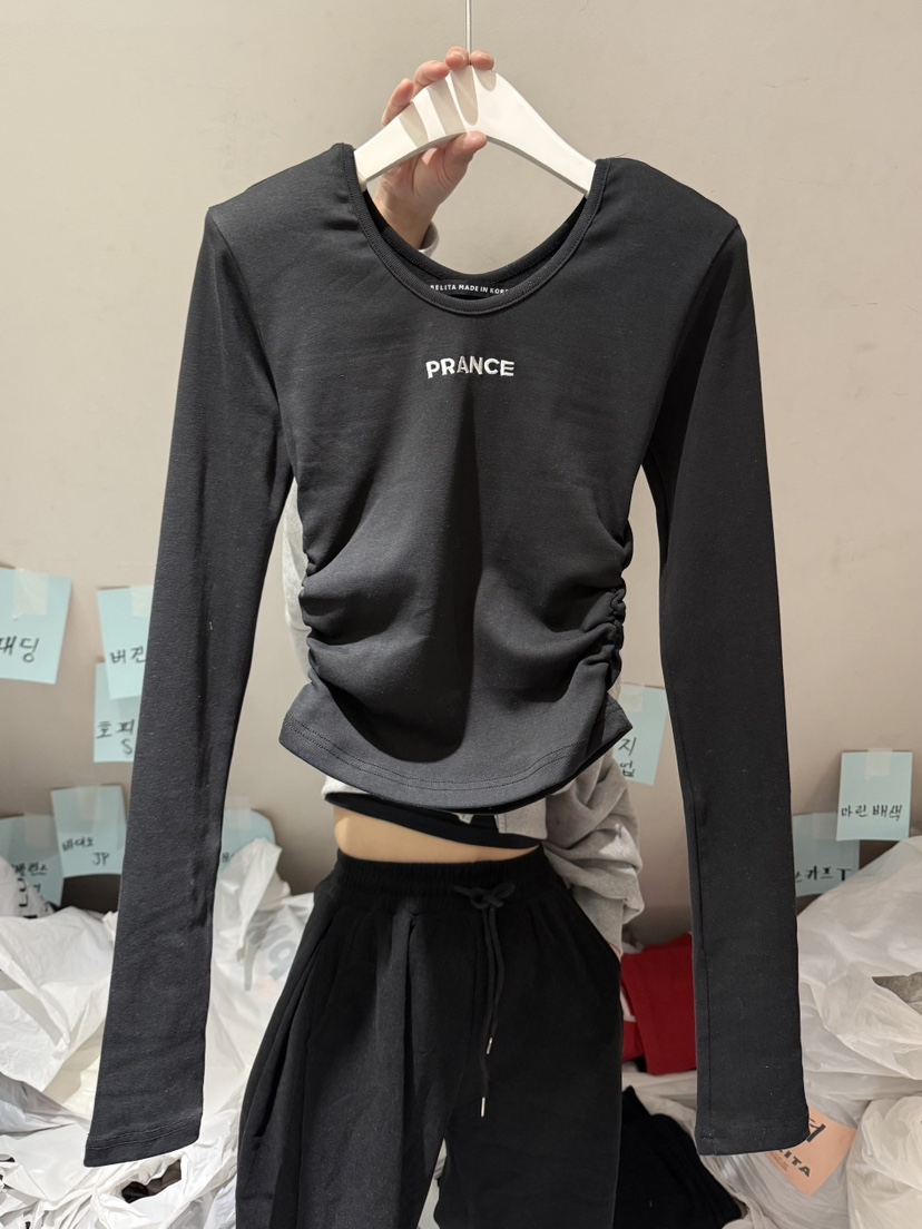 BELITA-L韓國代購㊣女士新品25秋冬時尚休閑推薦人氣長袖T恤BELITA-L長袖T恤圖色4