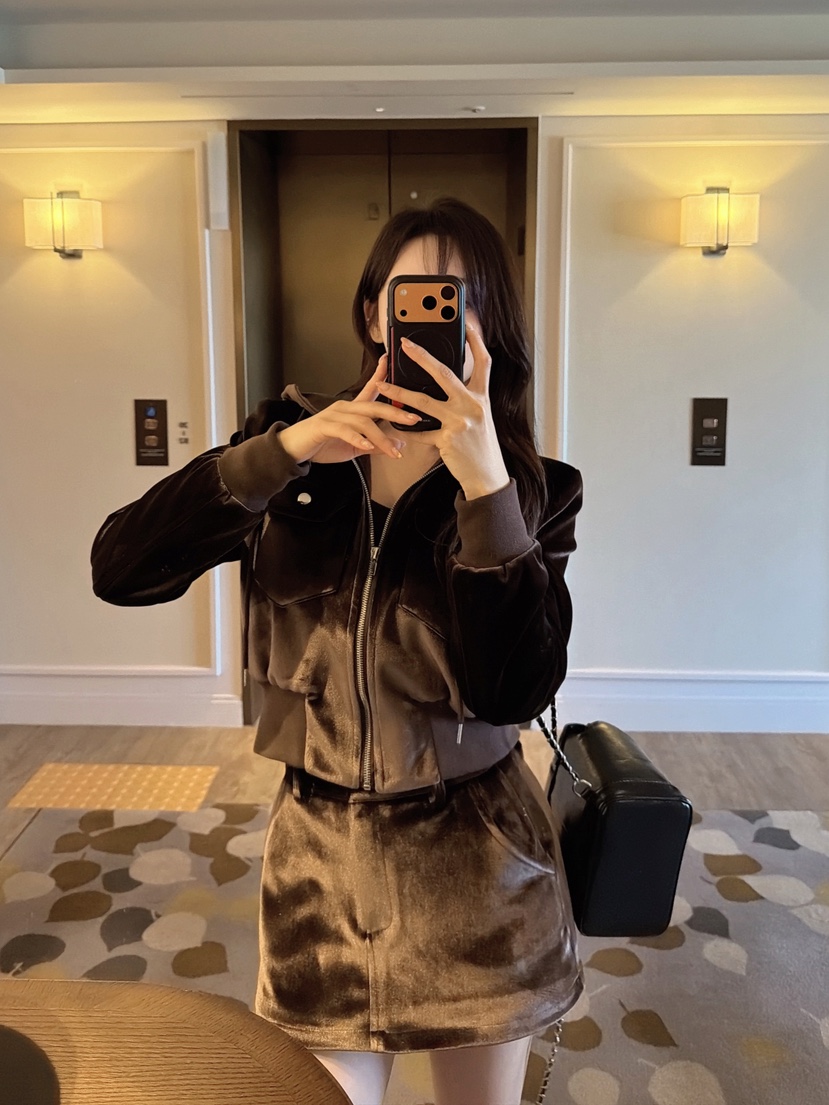 CLOTH東大門㊣代購女裝新品職業時尚休閑真品熱賣裙褲天鵝絨CLOTH裙褲