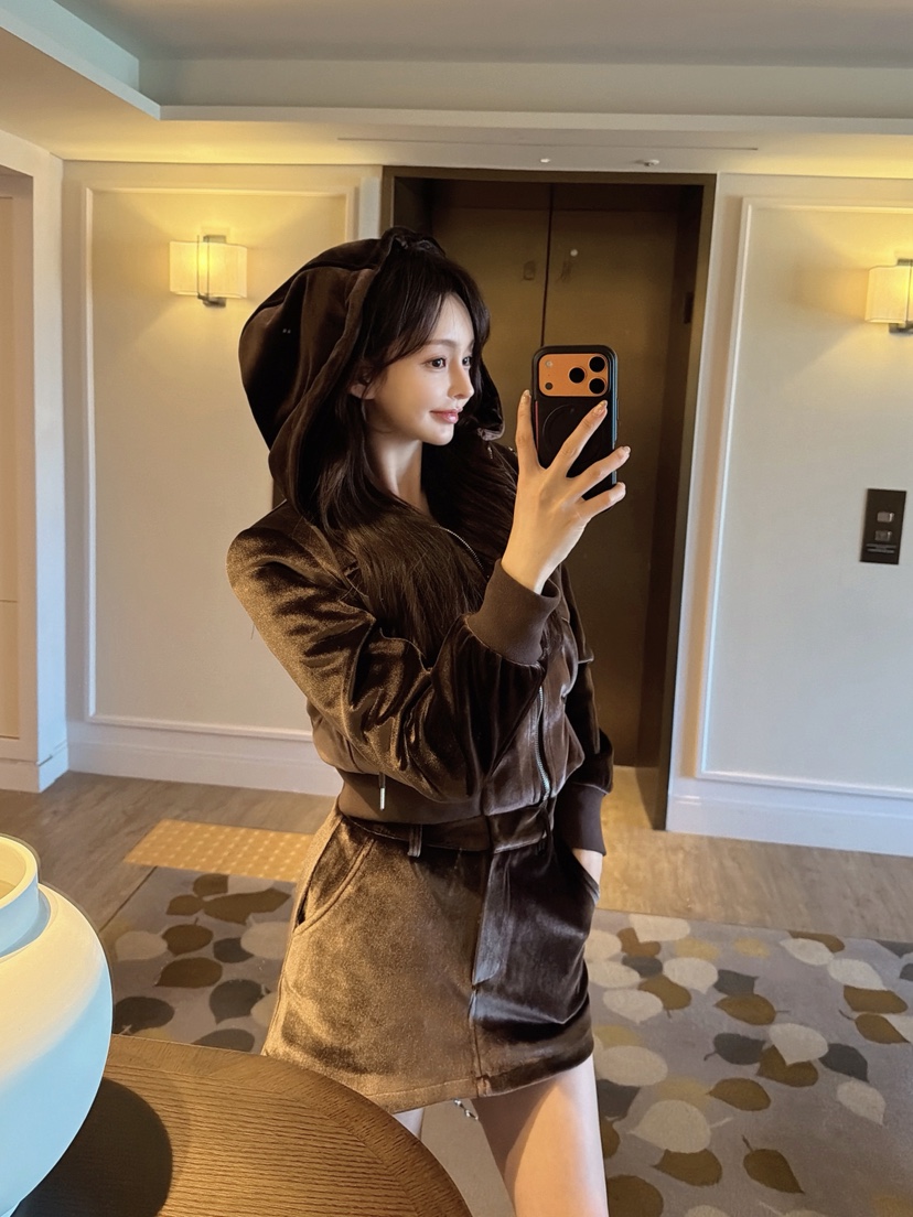 CLOTH東大門㊣代購女裝新品職業時尚休閑真品熱賣裙褲天鵝絨CLOTH裙褲