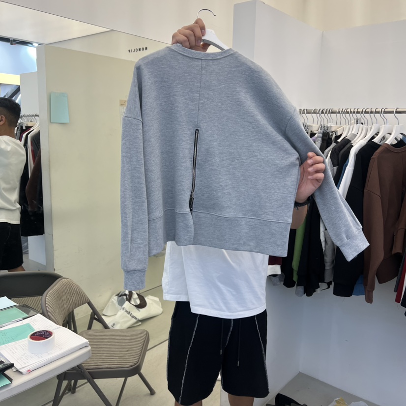 NON CLIP韓國直郵㊣女裝新款人氣25秋冬時尚休閑熱賣衛衣刺繡NON CLIP衛衣