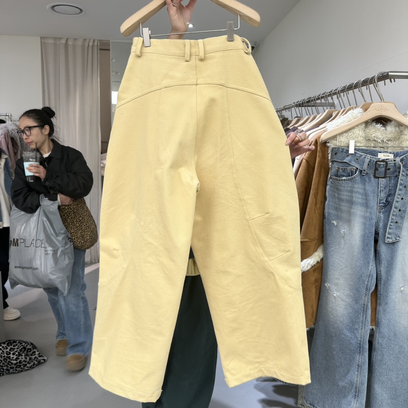 VAULT東大門㊣實拍女裝新品25秋冬真品人氣休閑褲不含腰帶褶裥VAULT休閑褲