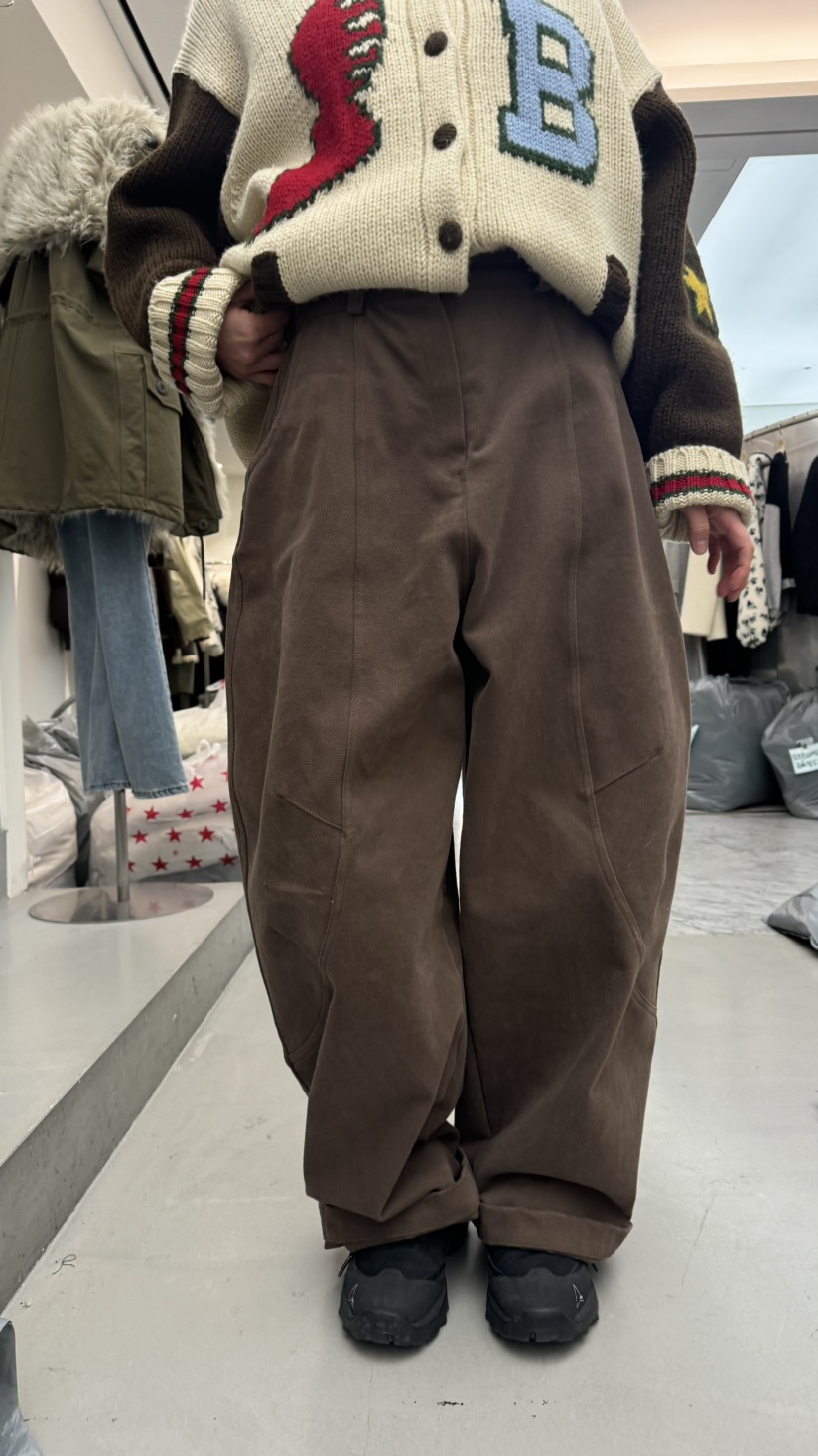 VAULT東大門㊣實拍女裝新品25秋冬真品人氣休閑褲不含腰帶褶裥VAULT休閑褲