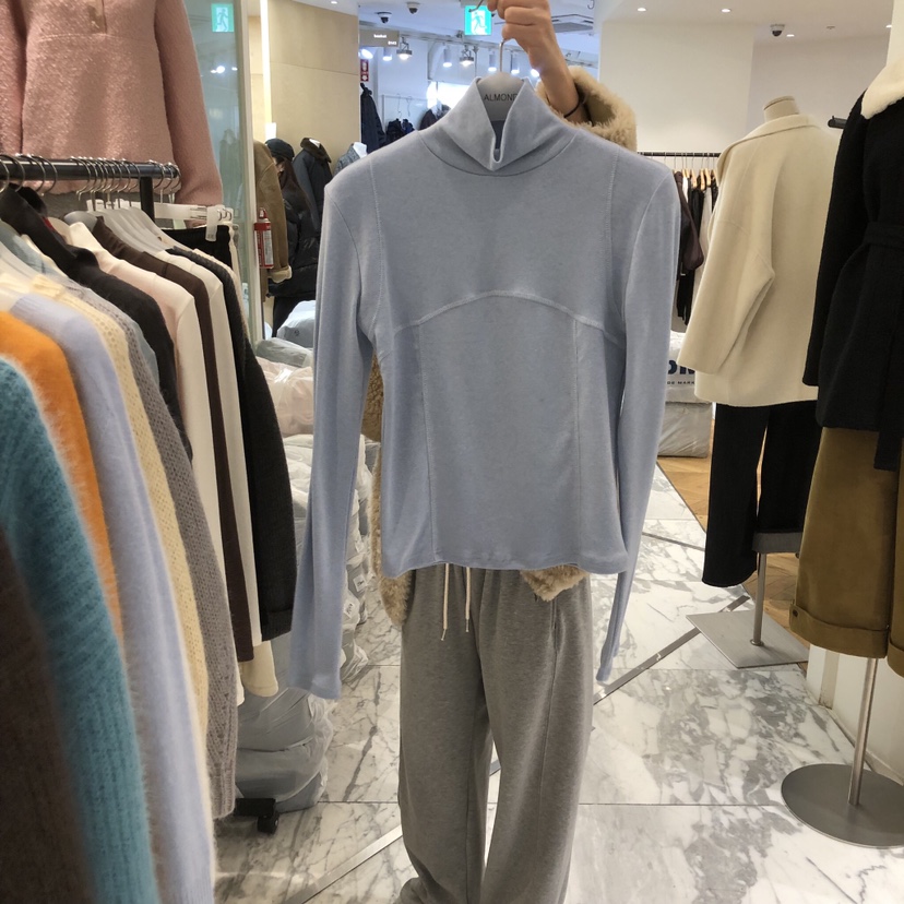 ALMOND韓國直郵㊣女士新品職業休閑推薦熱賣25秋冬時尚長袖T恤ALMOND長袖T恤圖色1