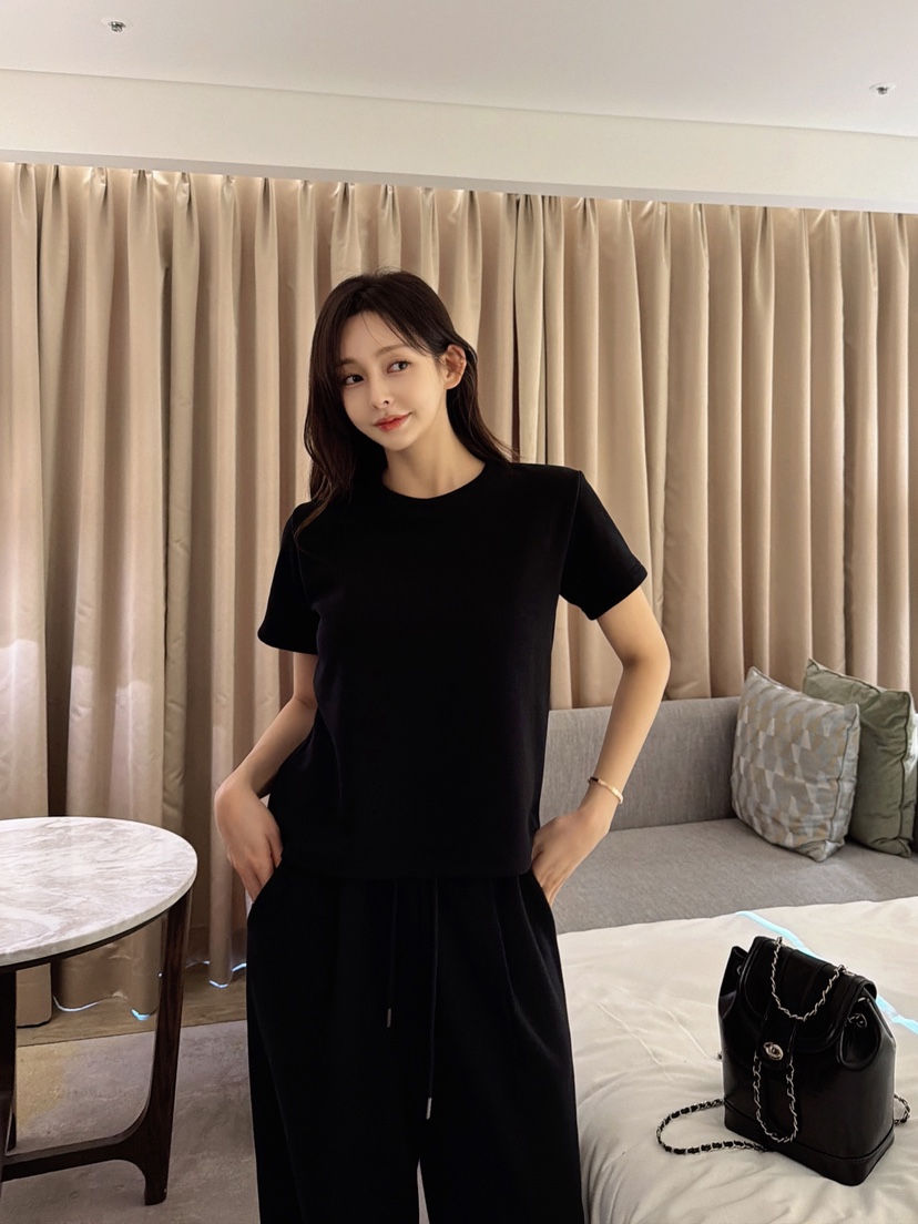 CLOTH東大門㊣實拍女士新品25秋冬推薦真品人氣職業T恤貂皮絨CLOTHT恤圖色2