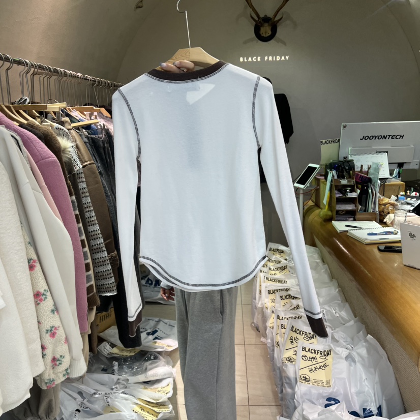 BLACKFRIDAY東大門㊣實拍女士新品25秋冬熱賣推薦人氣長袖T恤BLACK FRIDAY長袖T恤