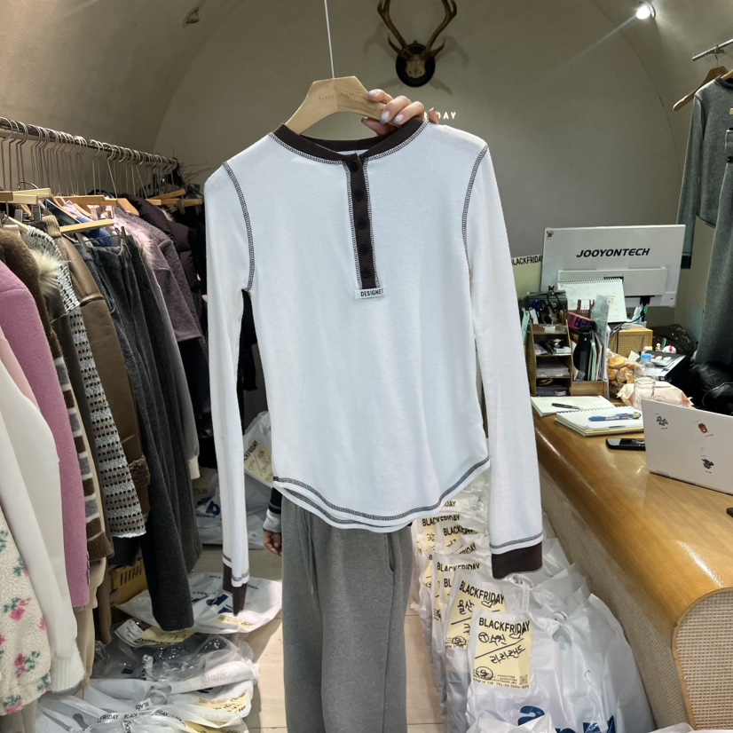 BLACKFRIDAY東大門㊣實拍女士新品25秋冬熱賣推薦人氣長袖T恤BLACK FRIDAY長袖T恤圖色2