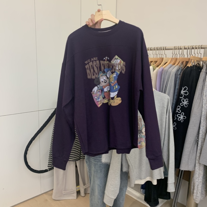 DOHWAJI東大門㊣直郵女士新品25秋冬人氣熱賣長袖T恤不加絨DOHWAJI長袖T恤圖色2