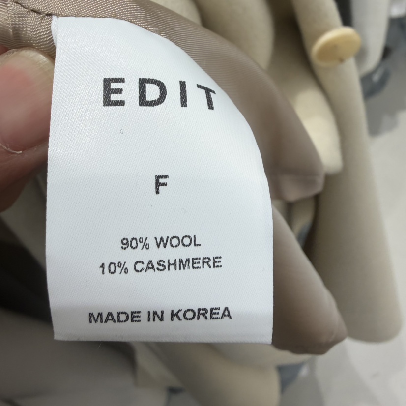 EDIT韓國直郵㊣女裝新品休閑職業推薦時尚人氣25秋冬中長款大衣EDIT中長款大衣