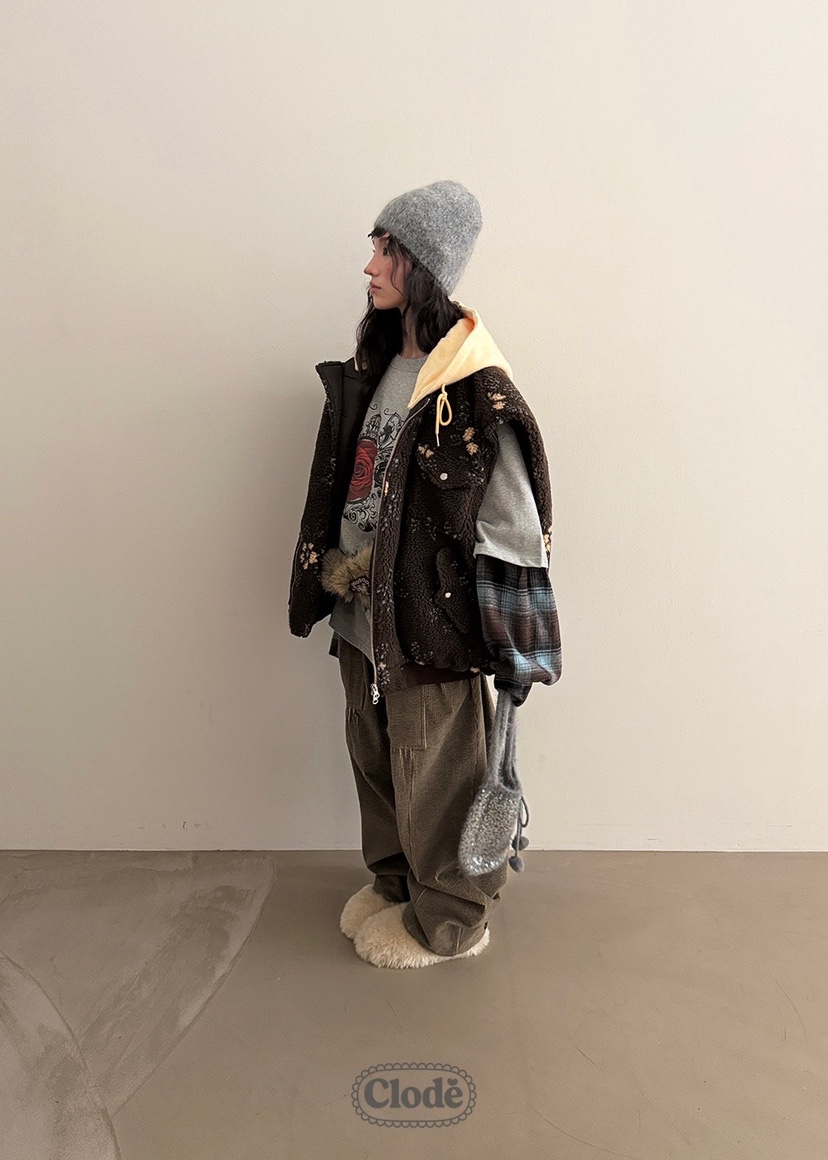 CLODE韓國直郵㊣女士新品25秋冬人氣熱賣休閑真品馬甲不含內搭CLODE馬甲