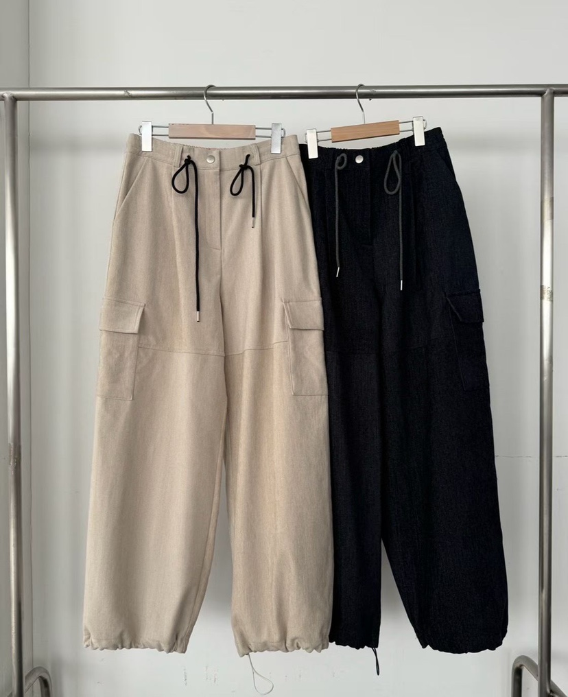 BLACKFRIDAY東大門㊣代購女士新品人氣時尚休閑推薦休閑褲口袋BLACK FRIDAY休閑褲