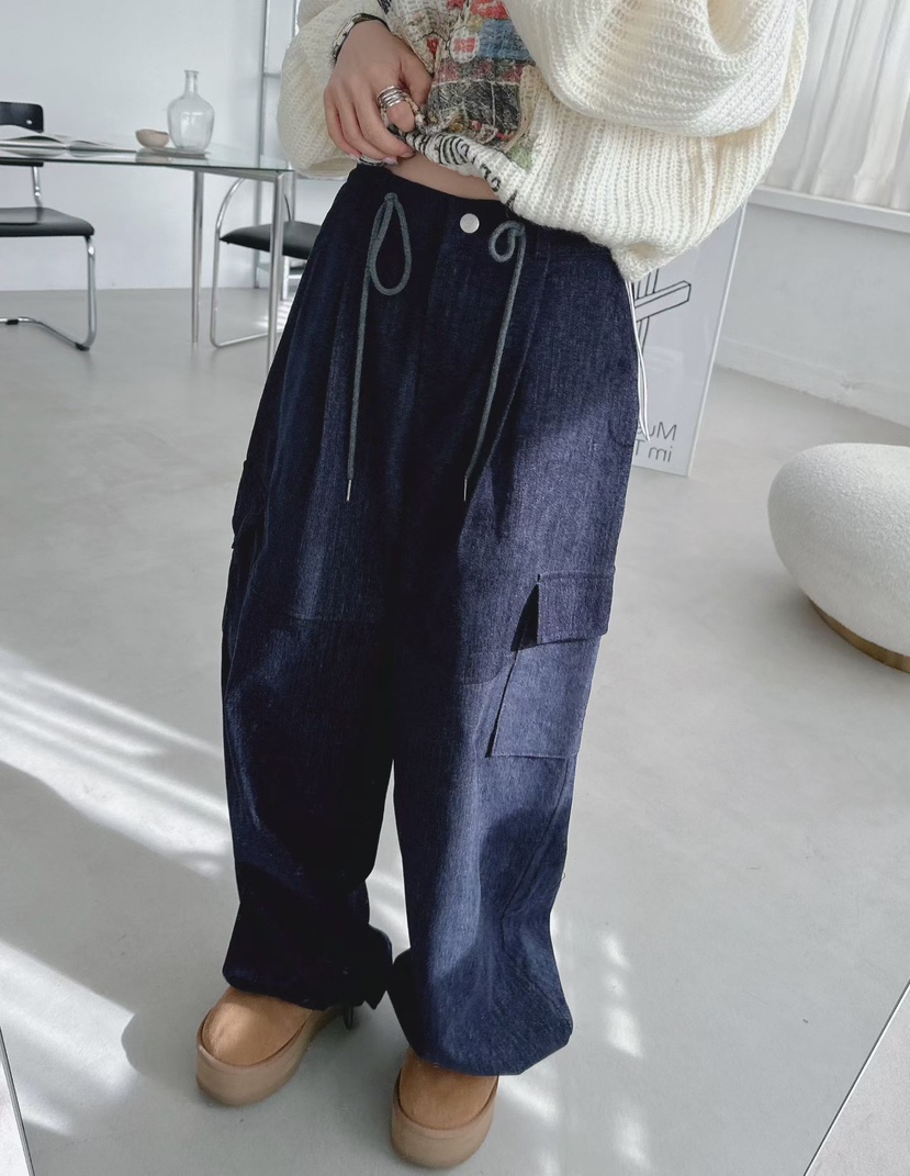 BLACKFRIDAY東大門㊣代購女士新品人氣時尚休閑推薦休閑褲口袋BLACK FRIDAY休閑褲圖色2