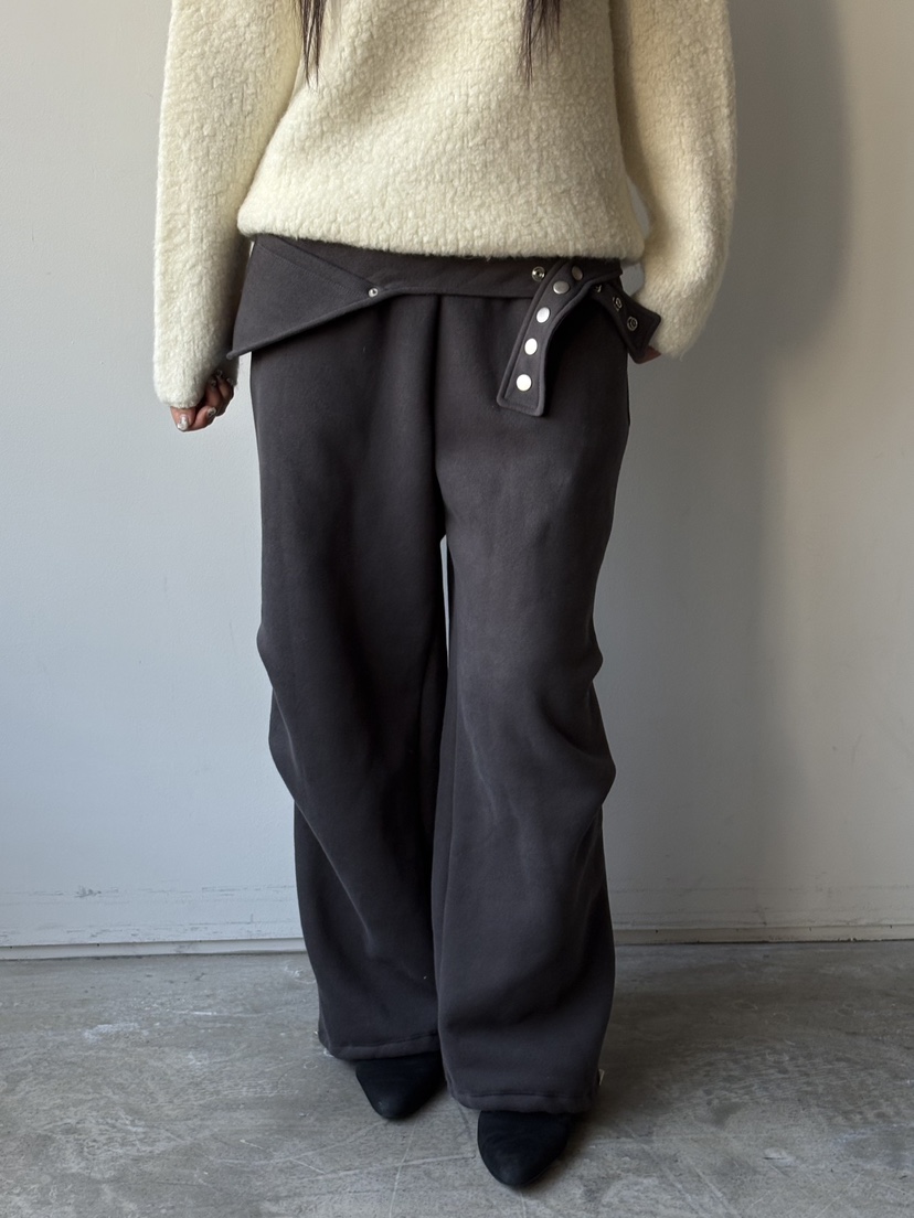 Verbena東大門㊣直郵女士新款熱賣真品25秋冬休閑褲雙排扣腰帶Verbena休閑褲