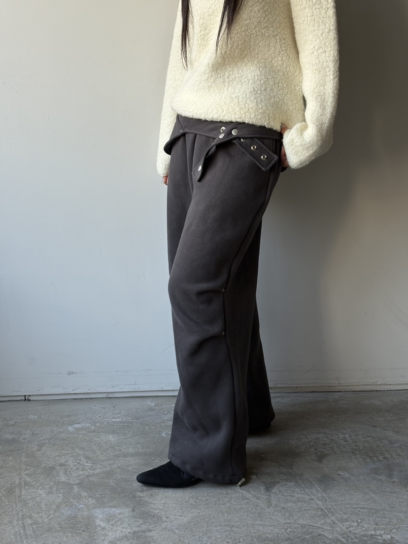 Verbena東大門㊣直郵女士新款熱賣真品25秋冬休閑褲雙排扣腰帶Verbena休閑褲