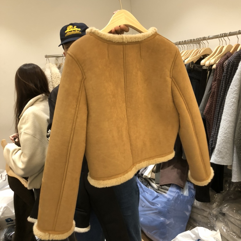 FOREST韓國代購㊣女士新款推薦時尚休閑職業真品夾克絨面革FOREST夾克