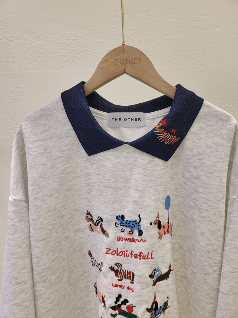 THE OTHER東大門㊣實拍女裝新品熱賣25秋冬人氣真品衛衣刺繡THE OTHER衛衣