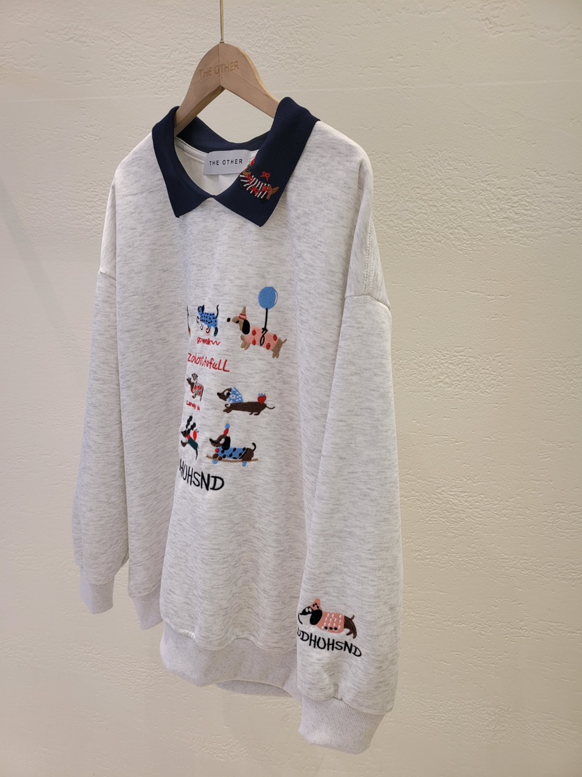 THE OTHER東大門㊣實拍女裝新品熱賣25秋冬人氣真品衛衣刺繡THE OTHER衛衣