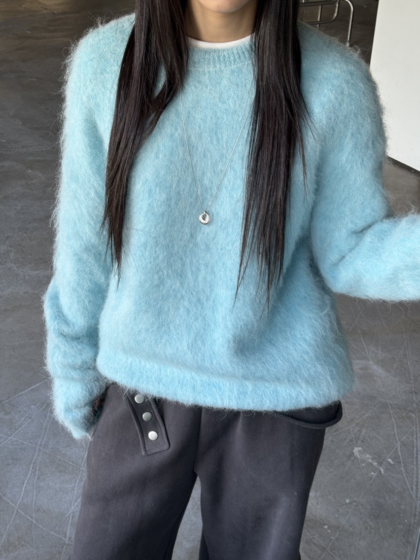 Verbena韓國代購㊣女士新款推薦真品時尚25秋冬職業針織衫羊駝Verbena針織衫