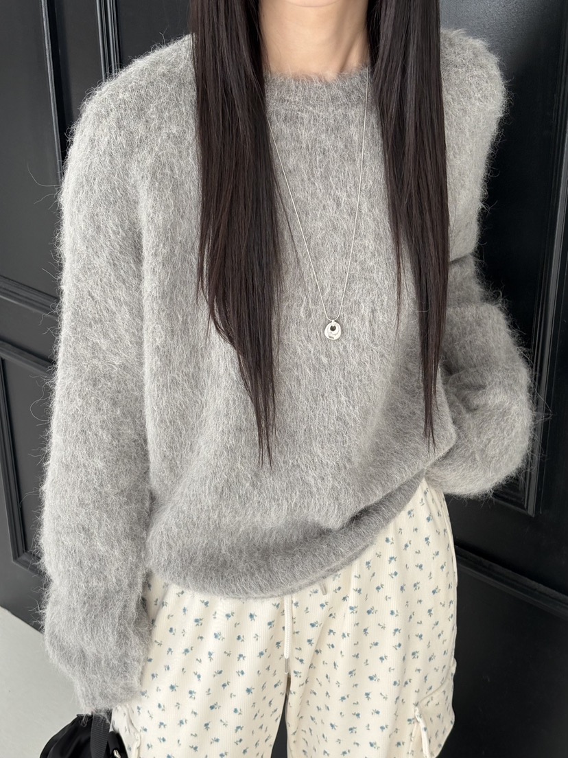 Verbena韓國代購㊣女士新款推薦真品時尚25秋冬職業針織衫羊駝Verbena針織衫