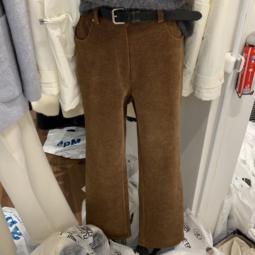 UNDERSTANDING東大門㊣直郵女裝新品真品休閑褲不含腰帶燈芯絨UNDERSTANDING休閑褲圖色1