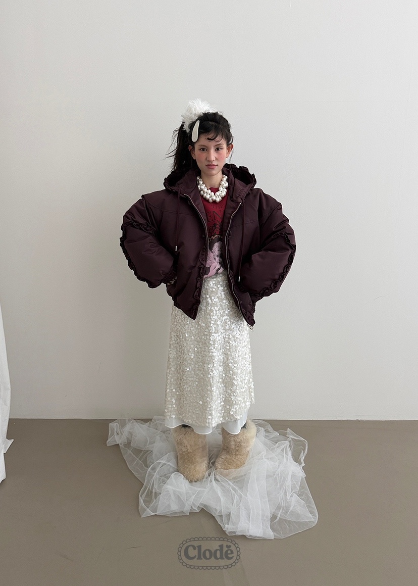 CLODE韓國直郵㊣女裝新款真品25秋冬職業休閑熱賣時尚短款棉服CLODE短款棉服