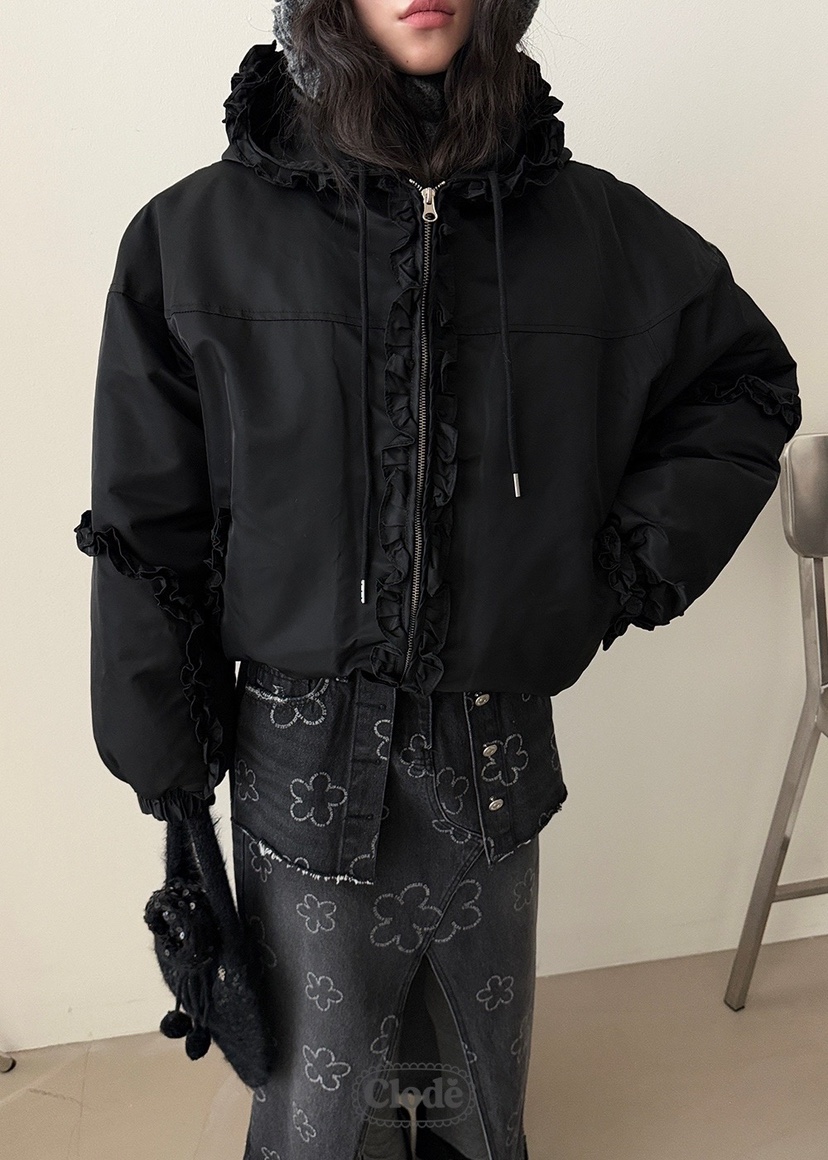 CLODE韓國直郵㊣女裝新款真品25秋冬職業休閑熱賣時尚短款棉服CLODE短款棉服圖色2