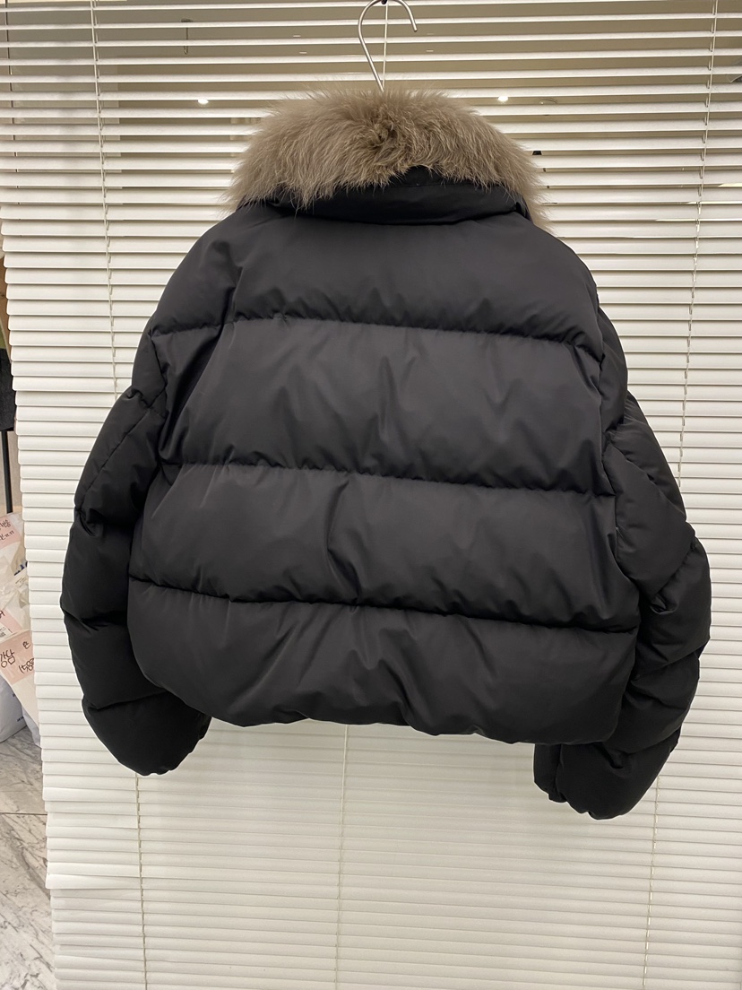 AND THE韓國代購㊣女士新品職業休閑時尚短款羽絨服毛絨狐貍AND THE短款羽絨服