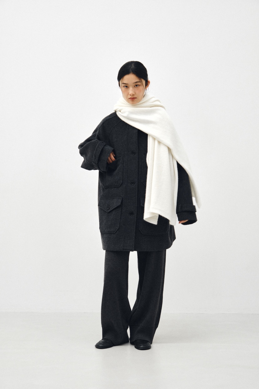 OUVIR韓國代購㊣女裝新款推薦職業真品休閑熱賣人氣圍巾披肩O.V.R/OUVIR圍巾/披肩圖色1