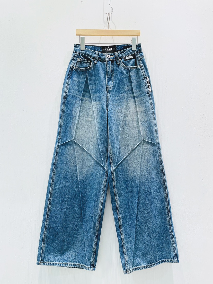 IAAN東大門㊣實拍女士新品真品25秋冬時尚人氣熱賣職業牛仔褲iaAn牛仔褲圖色1