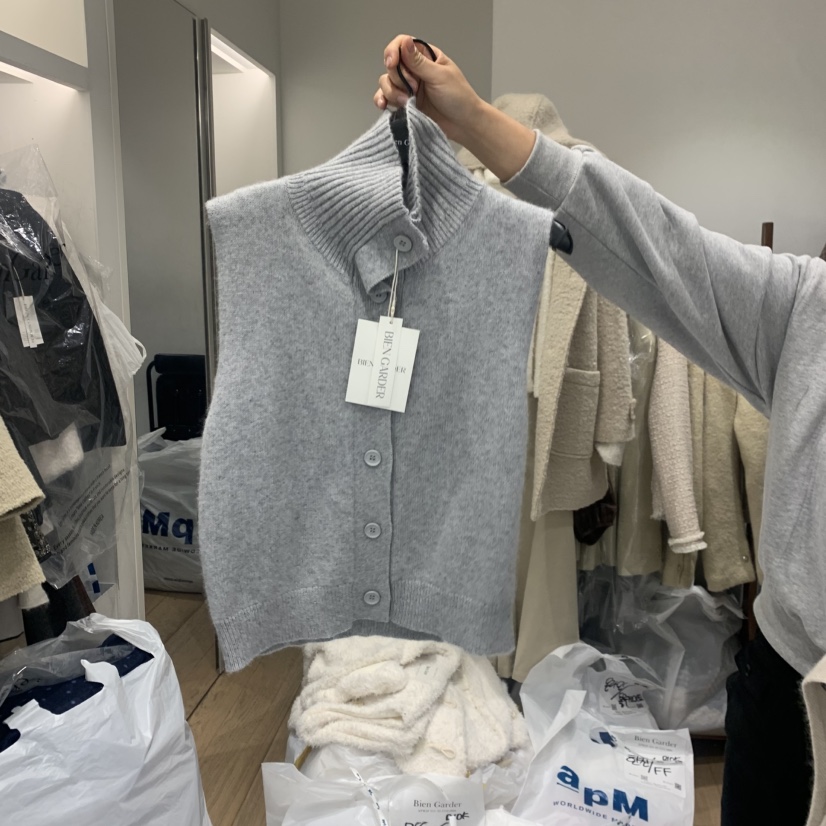 BIEN GARDER東大門㊣直郵女士新款職業25秋冬推薦馬甲高領BIEN GARDER馬甲圖色2