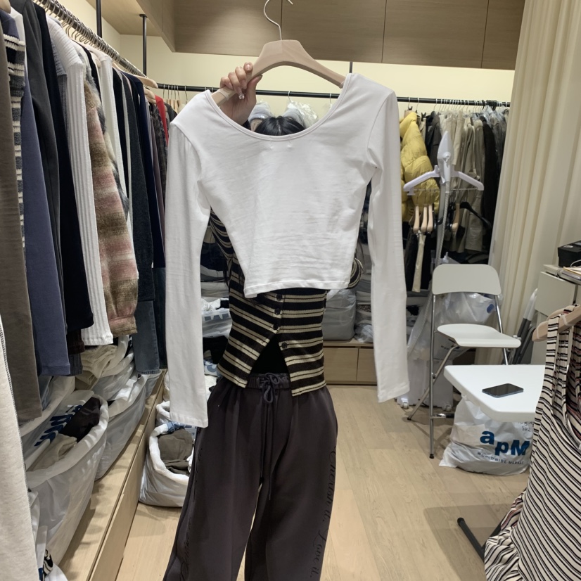 MEMOIRE東大門㊣代購女裝新款推薦真品時尚人氣熱賣長袖T恤MEMOIRE長袖T恤