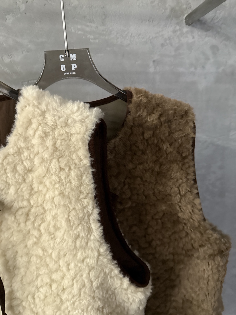 COME OPEN東大門㊣直郵女裝新款熱賣推薦真品馬甲毛皮雙面COMP-(COME OPEN)馬甲