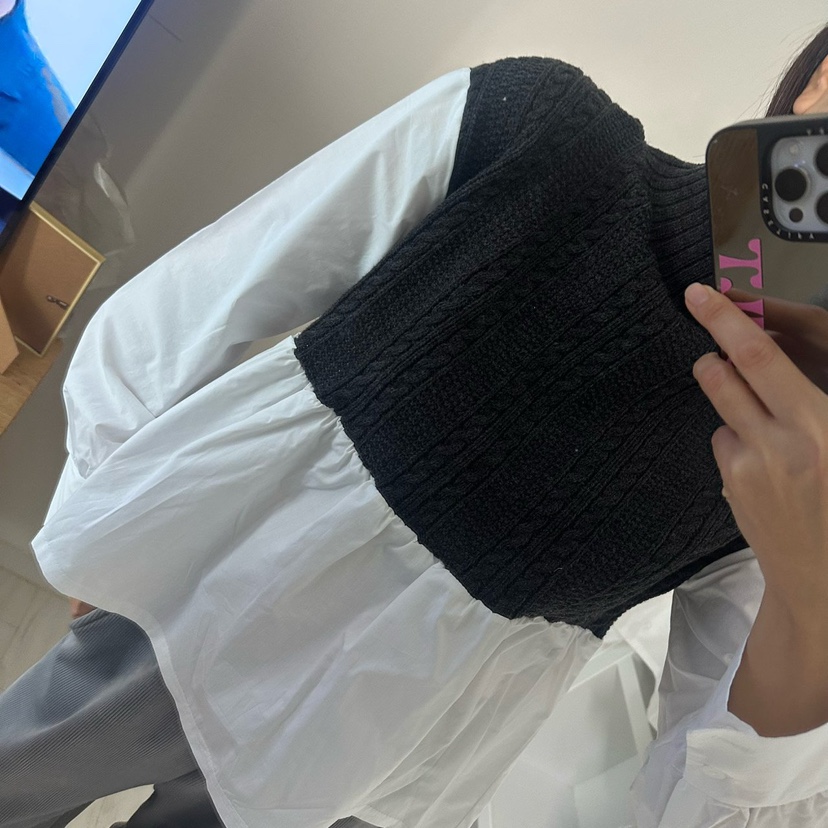 SOUIT韓國代購㊣女裝新品職業時尚25秋冬真品熱賣襯衫蕾絲衫SOUIT by mabel-L襯衫/蕾絲衫