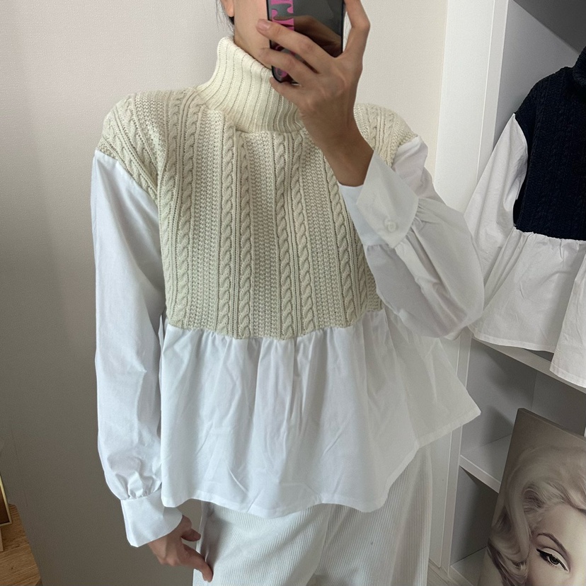 SOUIT韓國代購㊣女裝新品職業時尚25秋冬真品熱賣襯衫蕾絲衫SOUIT by mabel-L襯衫/蕾絲衫