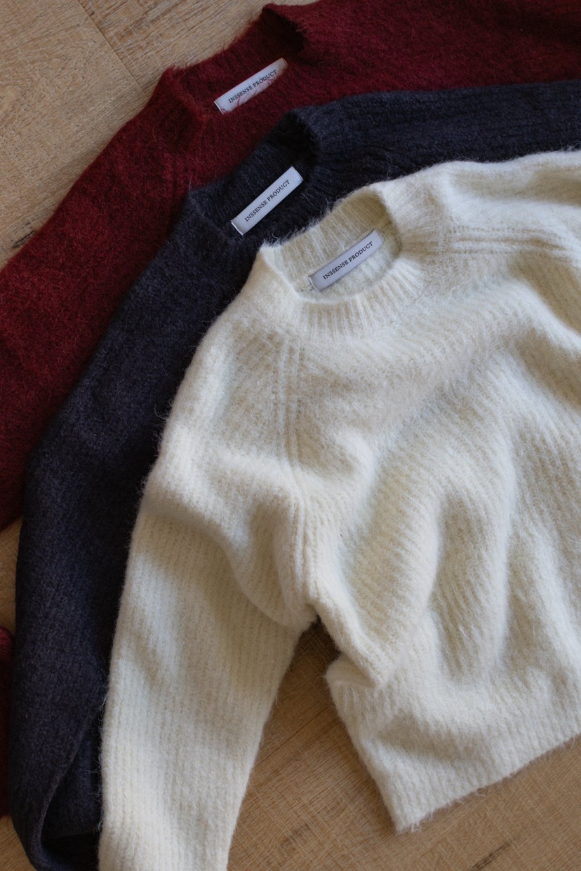 INSSENSE-A韓國代購㊣女士新款時尚人氣休閑推薦針織衫羊駝毛INSSENSE-A針織衫