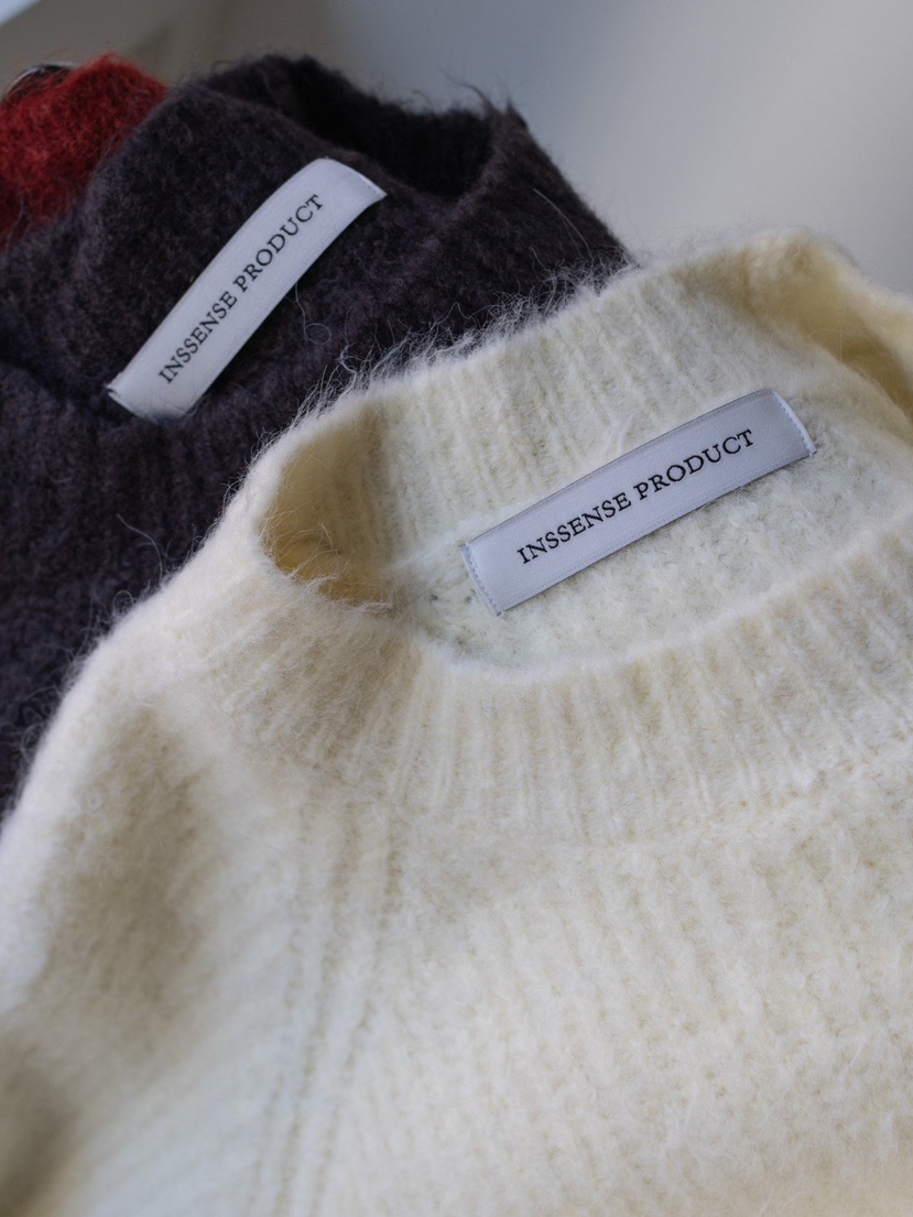 INSSENSE-A韓國代購㊣女士新款時尚人氣休閑推薦針織衫羊駝毛INSSENSE-A針織衫