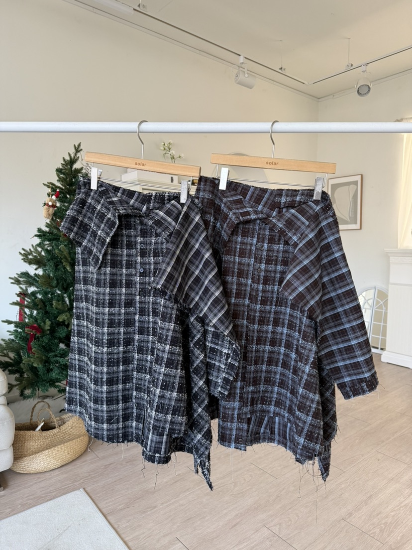 SOLAR東大門㊣代購女裝新款人氣時尚25秋冬半身裙中短裙流蘇SOLAR半身裙/中短裙