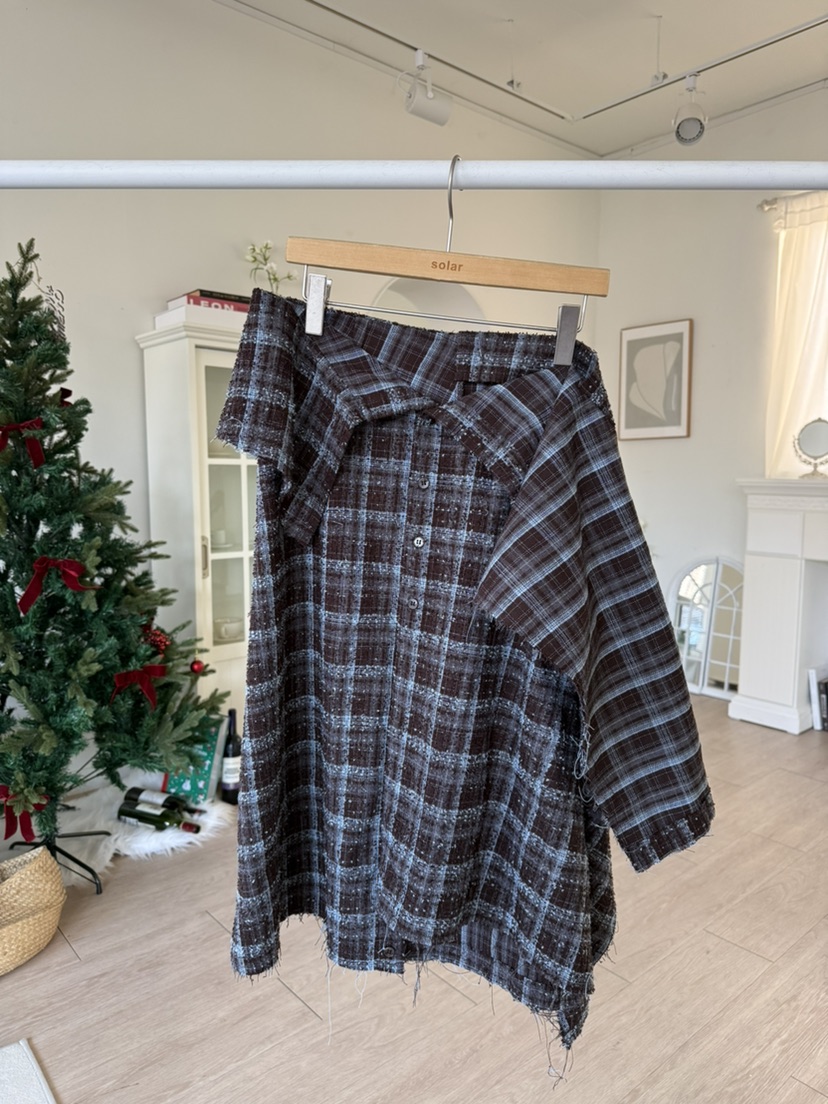 SOLAR東大門㊣代購女裝新款人氣時尚25秋冬半身裙中短裙流蘇SOLAR半身裙/中短裙圖色2