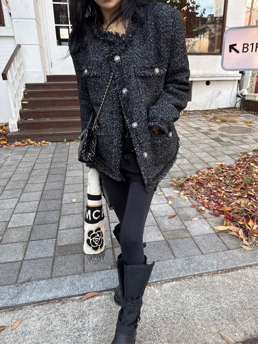 SOLAR東大門㊣代購女士新品熱賣人氣時尚職業休閑夾克粗花呢SOLAR夾克