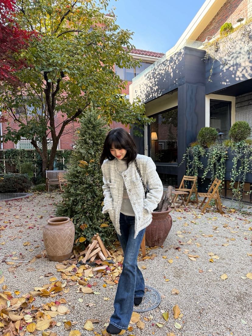 SOLAR東大門㊣代購女士新品熱賣人氣時尚職業休閑夾克粗花呢SOLAR夾克